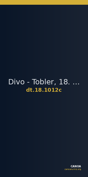 Divo - Tobler, 18. Jh. 1012c — CANOA