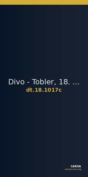 Divo - Tobler, 18. Jh. 1017c — CANOA