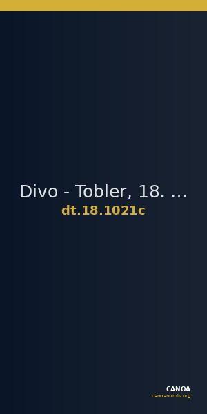 Divo - Tobler, 18. Jh. 1021c — CANOA