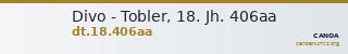 Divo - Tobler, 18. Jh. 406aa — CANOA