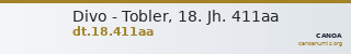 Divo - Tobler, 18. Jh. 411aa — CANOA