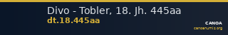 Divo - Tobler, 18. Jh. 445aa — CANOA