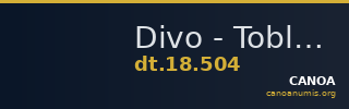 Divo - Tobler, 18. Jh. 504 — CANOA