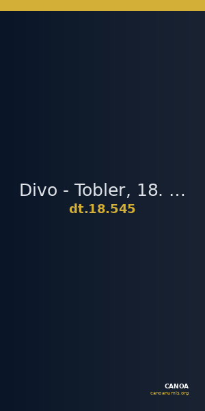 Divo - Tobler, 18. Jh. 545 — CANOA