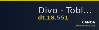 Divo - Tobler, 18. Jh. 551 — CANOA