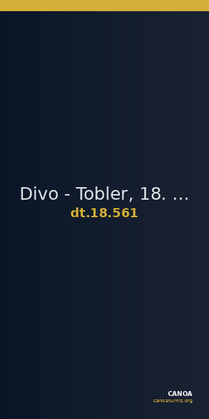 Divo - Tobler, 18. Jh. 561 — CANOA