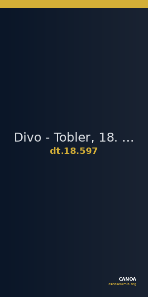 Divo - Tobler, 18. Jh. 597 — CANOA