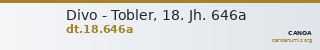 Divo - Tobler, 18. Jh. 646a — CANOA