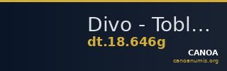 Divo - Tobler, 18. Jh. 646g — CANOA