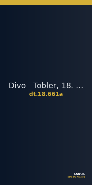 Divo - Tobler, 18. Jh. 661a — CANOA