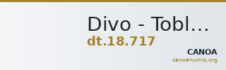 Divo - Tobler, 18. Jh. 717 — CANOA