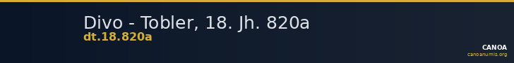 Divo - Tobler, 18. Jh. 820a — CANOA