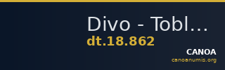 Divo - Tobler, 18. Jh. 862 — CANOA