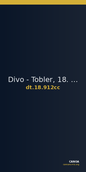 Divo - Tobler, 18. Jh. 912cc — CANOA