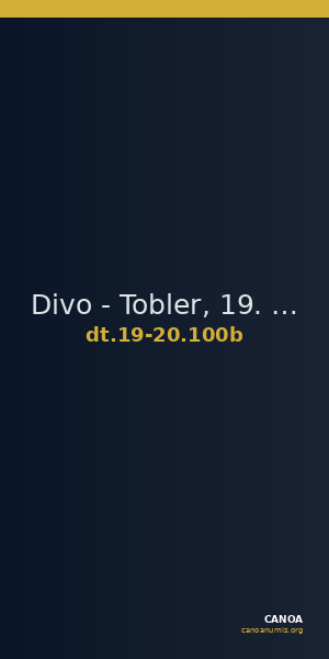 Divo - Tobler, 19. Jh. / 20 Jh. 100b — CANOA