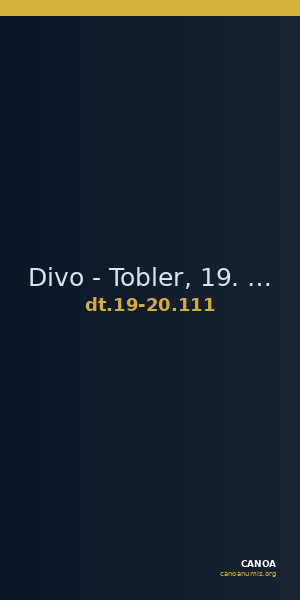 Divo - Tobler, 19. Jh. / 20 Jh. 111 — CANOA