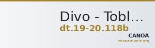 Divo - Tobler, 19. Jh. / 20 Jh. 118b — CANOA