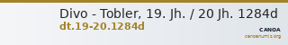 Divo - Tobler, 19. Jh. / 20 Jh. 1284d — CANOA