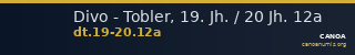 Divo - Tobler, 19. Jh. / 20 Jh. 12a — CANOA