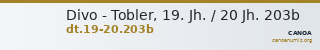 Divo - Tobler, 19. Jh. / 20 Jh. 203b — CANOA