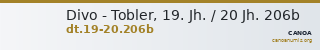 Divo - Tobler, 19. Jh. / 20 Jh. 206b — CANOA