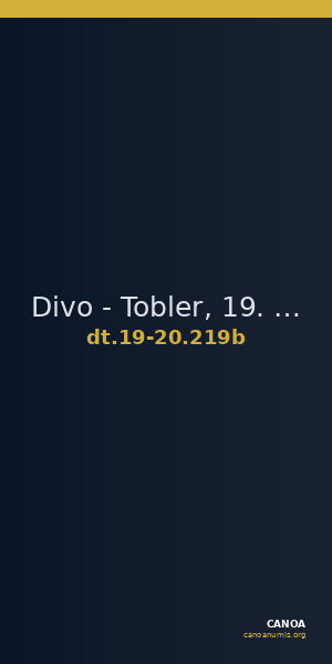 Divo - Tobler, 19. Jh. / 20 Jh. 219b — CANOA