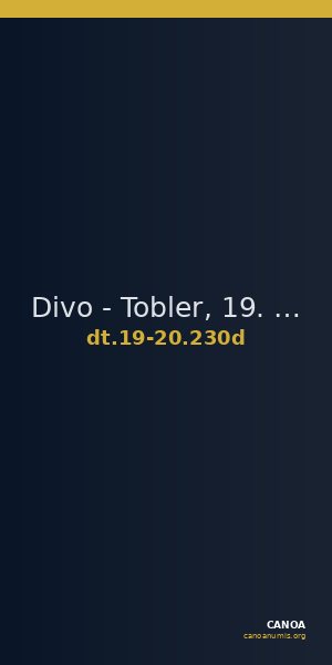 Divo - Tobler, 19. Jh. / 20 Jh. 230d — CANOA