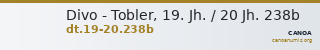 Divo - Tobler, 19. Jh. / 20 Jh. 238b — CANOA