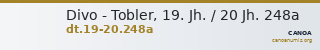 Divo - Tobler, 19. Jh. / 20 Jh. 248a — CANOA