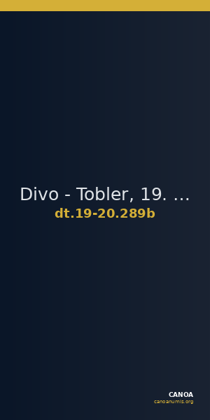 Divo - Tobler, 19. Jh. / 20 Jh. 289b — CANOA