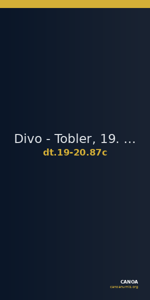 Divo - Tobler, 19. Jh. / 20 Jh. 87c — CANOA