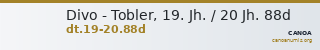 Divo - Tobler, 19. Jh. / 20 Jh. 88d — CANOA