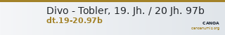 Divo - Tobler, 19. Jh. / 20 Jh. 97b — CANOA