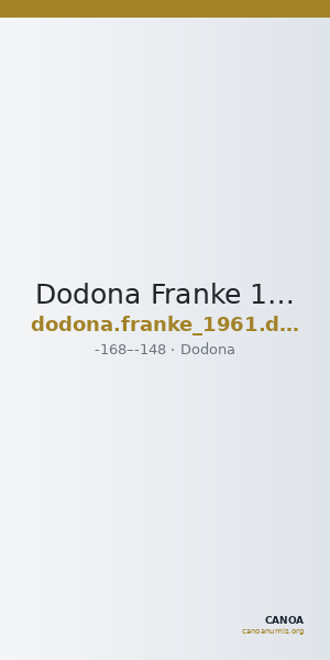 Dodona Franke 1961 Dodona Group II — CANOA
