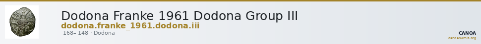 Dodona Franke 1961 Dodona Group III — CANOA