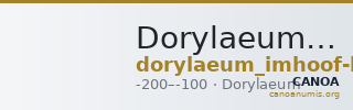 Dorylaeum Imhoof-Blumer 1901-2 p. 525, 1 — CANOA