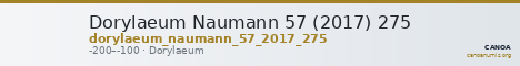 Dorylaeum Naumann 57 (2017) 275 — CANOA
