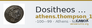 Dositheos Athens Thompson 1961 847bis, 850bis-851bis, 854-878 — CANOA