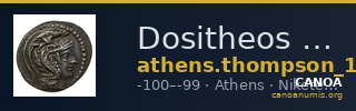 Dositheos Athens Thompson 1961 847bis, 850bis-851bis, 854-878 — CANOA