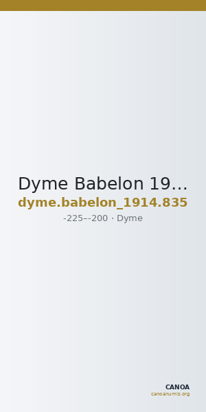 Dyme Babelon 1914 835 — CANOA
