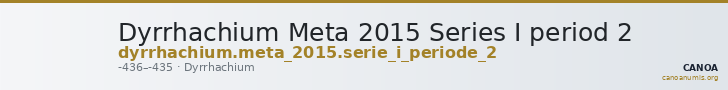 Dyrrhachium Meta 2015 Series I period 2 — CANOA