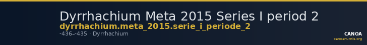Dyrrhachium Meta 2015 Series I period 2 — CANOA