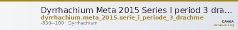 Dyrrhachium Meta 2015 Series I period 3 drachm — CANOA
