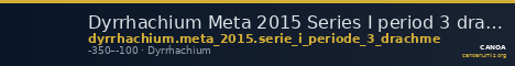Dyrrhachium Meta 2015 Series I period 3 drachm — CANOA