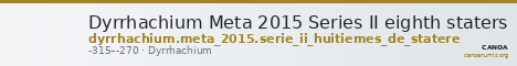 Dyrrhachium Meta 2015 Series II eighth staters — CANOA