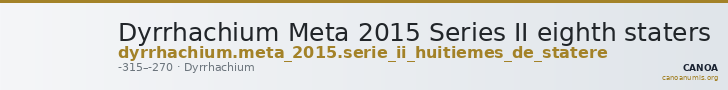 Dyrrhachium Meta 2015 Series II eighth staters — CANOA