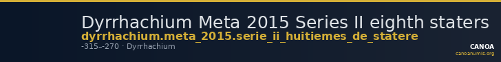 Dyrrhachium Meta 2015 Series II eighth staters — CANOA