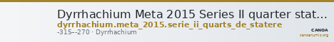 Dyrrhachium Meta 2015 Series II quarter staters — CANOA