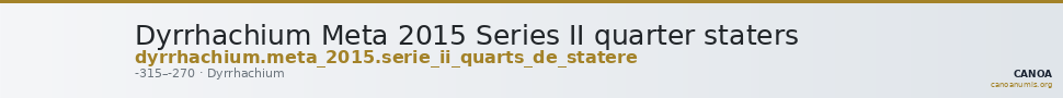 Dyrrhachium Meta 2015 Series II quarter staters — CANOA