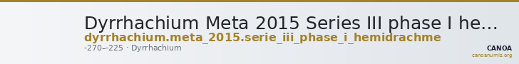 Dyrrhachium Meta 2015 Series III phase I hemidrachm — CANOA